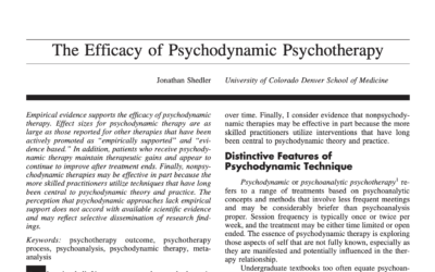 Effectiveness of Psychotherapy